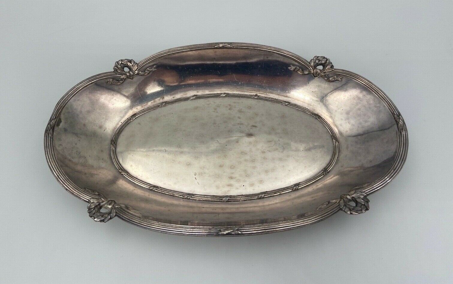 Silver metal panetiere louis xvi style 1900 goldsmith gallia 5401