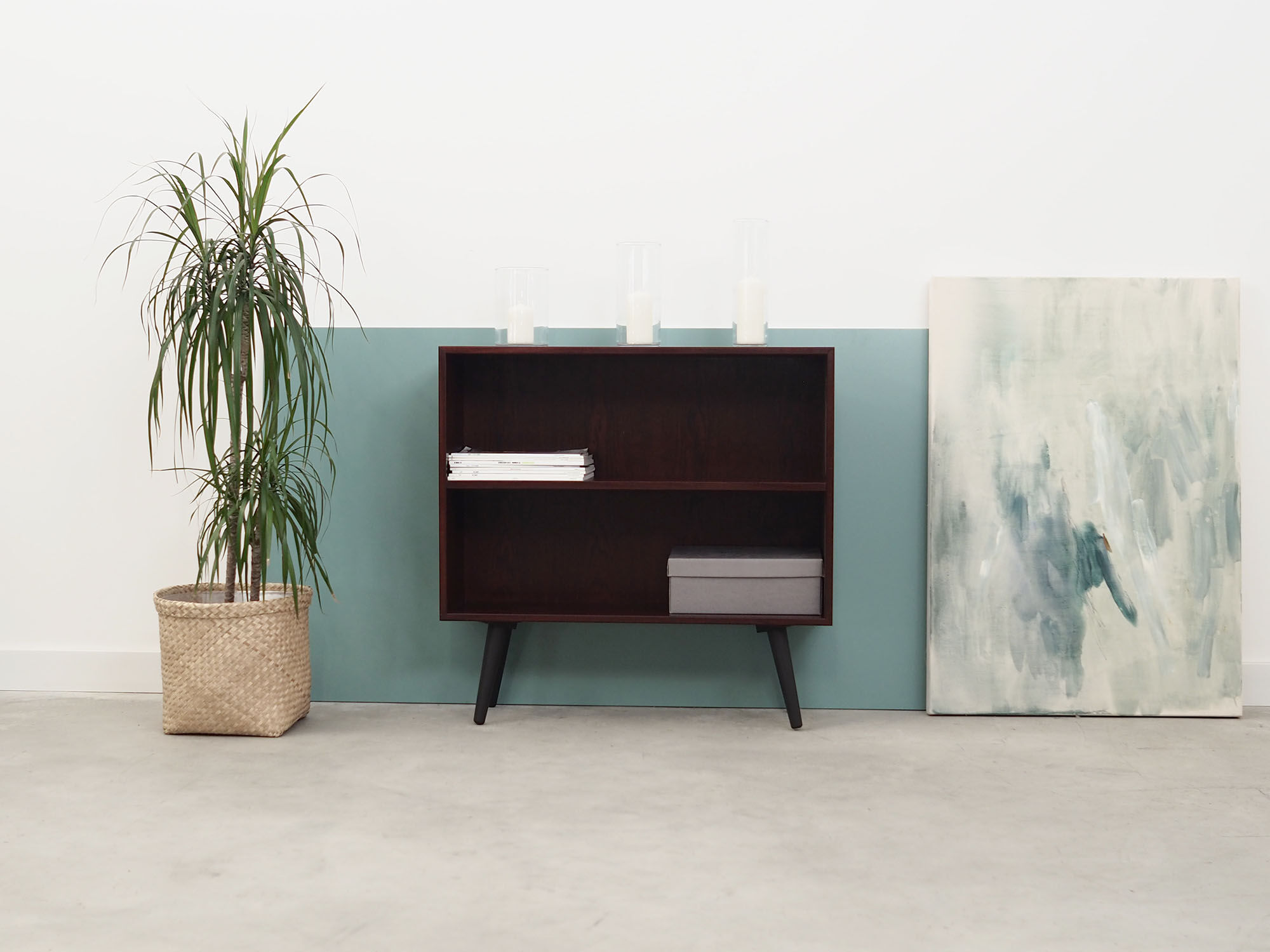 Bibliothèque en palissandre, design danois, années 1970, fabriquée par Hjørnebo