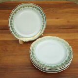 5 flat porcelain plates