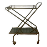 Desserte vintage laiton et verre