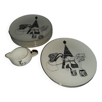 assiettes porcelaine marque habitat