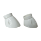 Pair of art deco style porcelain wall lamps
