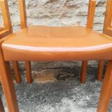 Maison Regain chairs in elm and leather