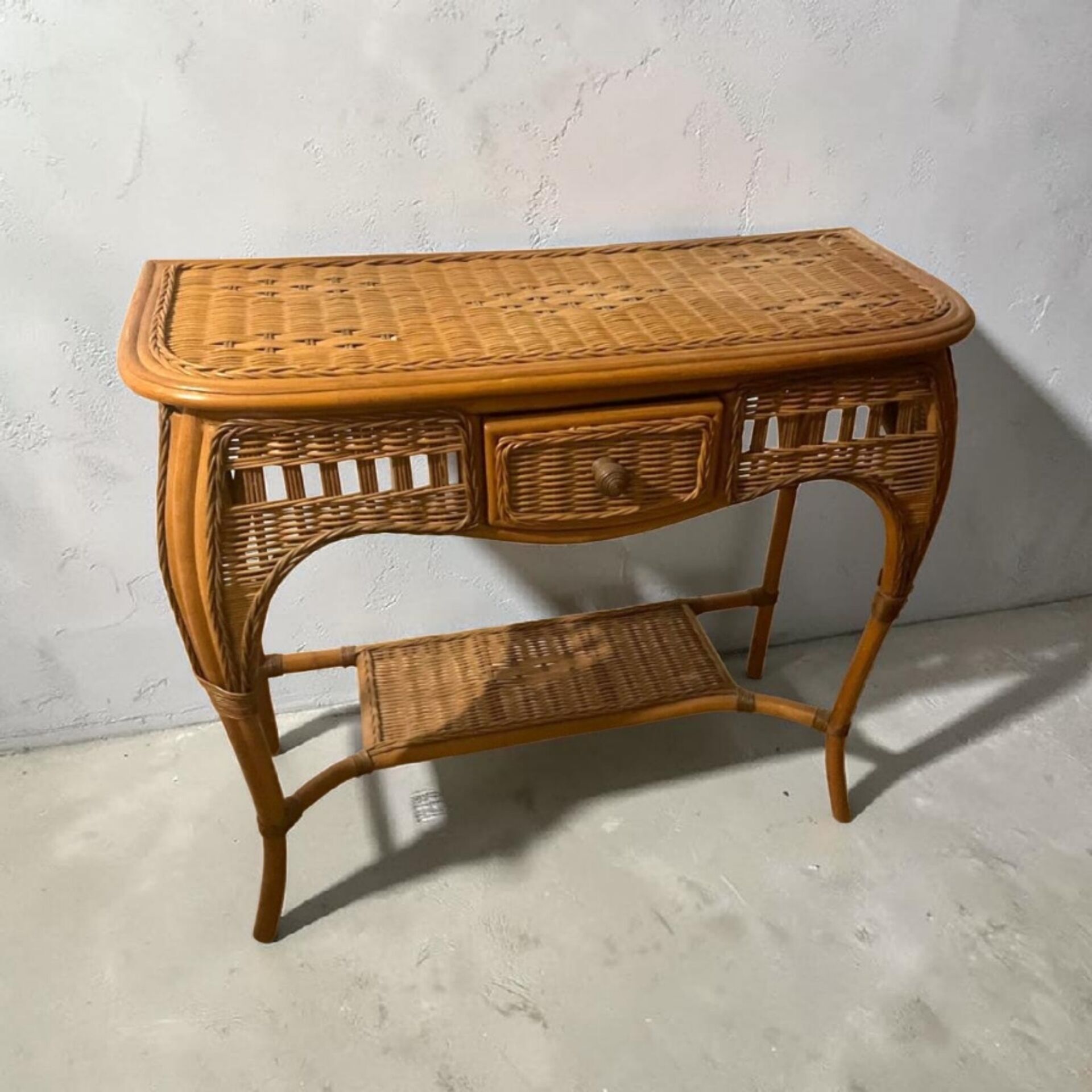 Bamboo rattan console
