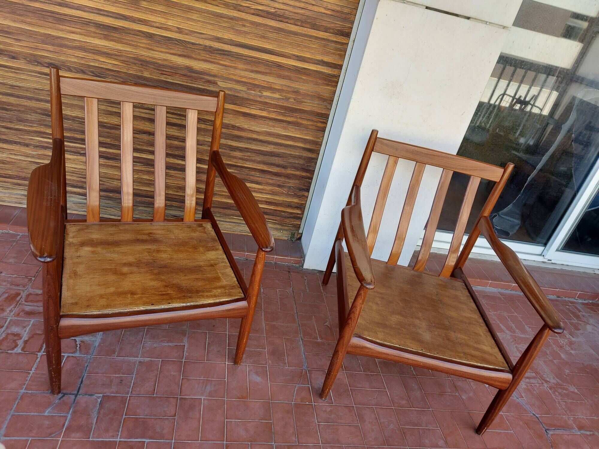 Scandinavian armchair Grete Jalk in teak, 50