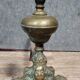 Pair of 18th century gilt bronze andirons with marmosets