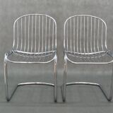 Chaises en fil de fer, années 1980