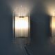Set of 3 Italian chrome and acrylic blades wall sconces 1970s