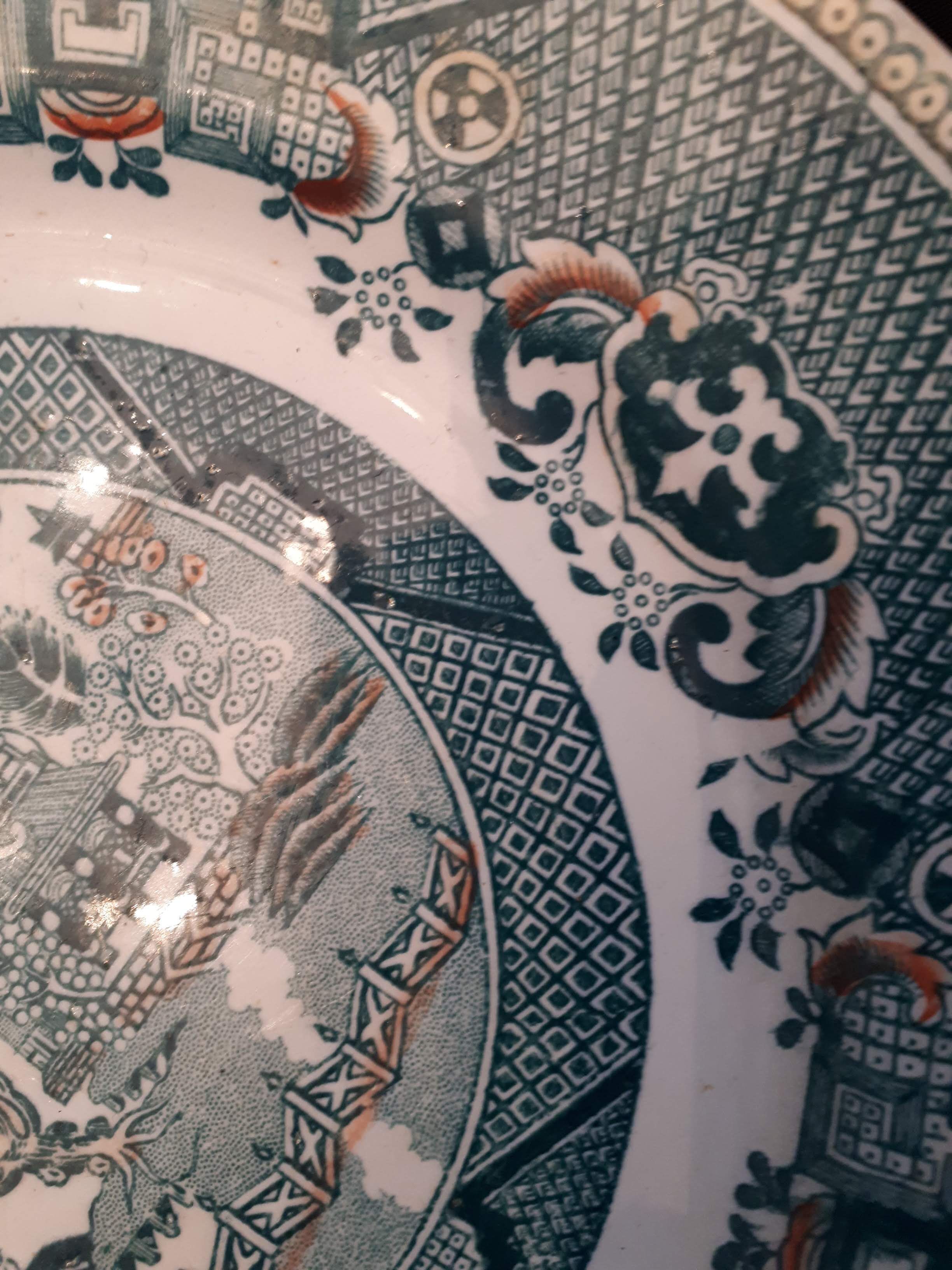 Plate Faïence sarreguemines "Willow"