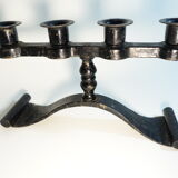 Art deco wrought iron chandelier signed Charles Piguet (1887 - 1942) art ironworker
