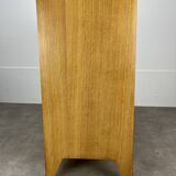 50s chest of drawers with blond wood compass feet