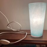 Lampe en verre bleue
