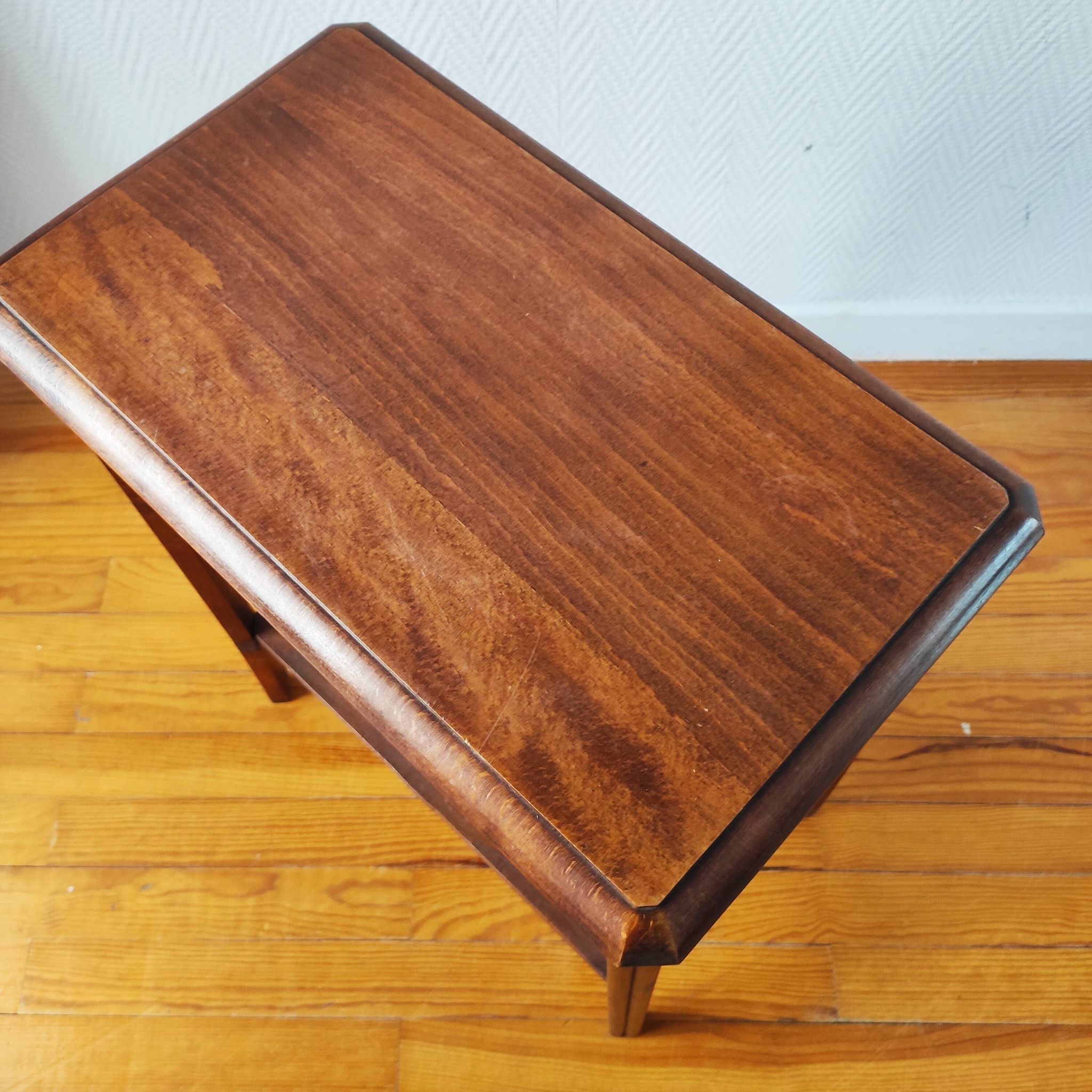 Console en bois massif de style Art Déco, 1930-40