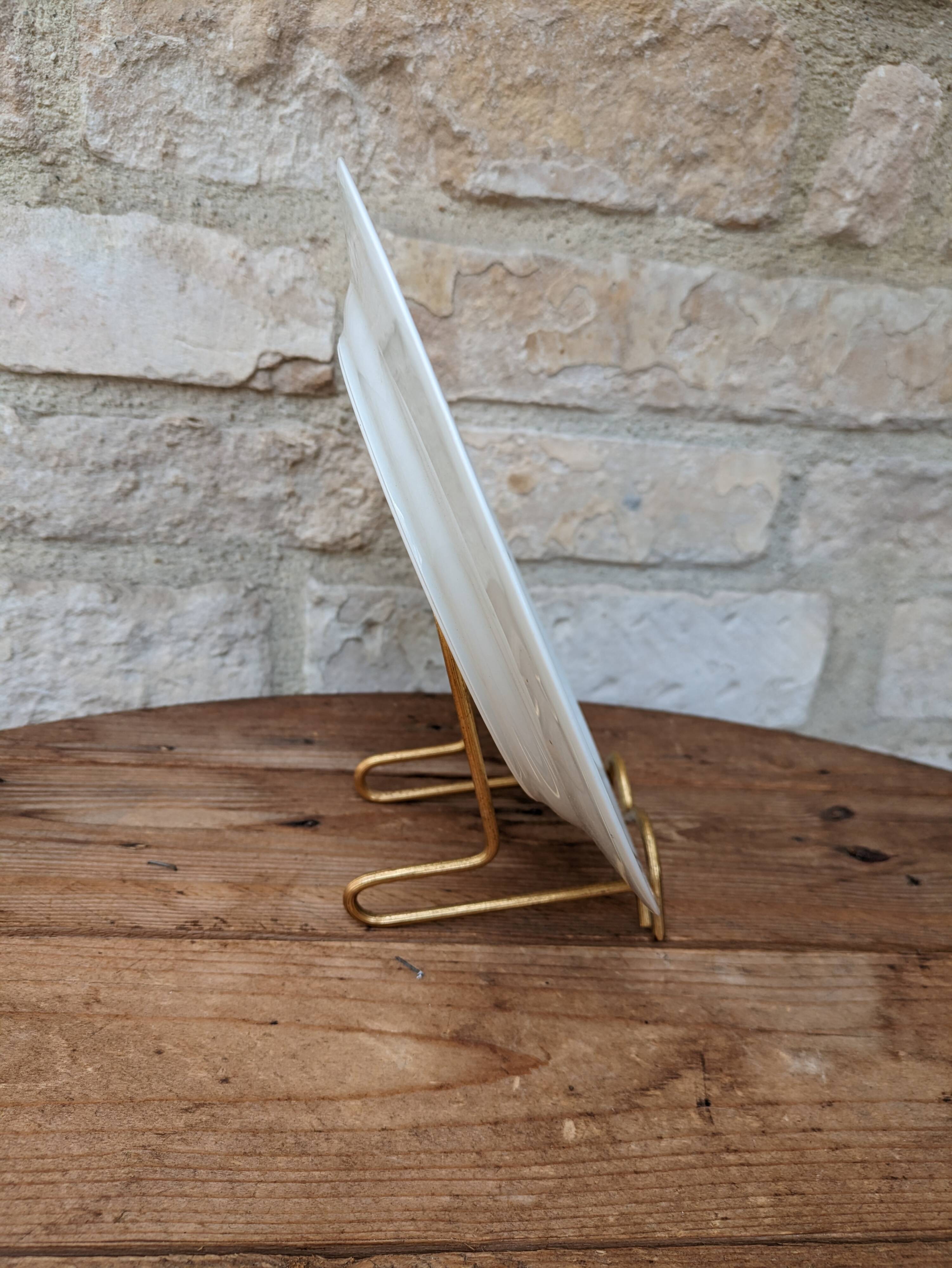 Very beautiful old plate decorated with a cornucopia, hand-painted, Limoges