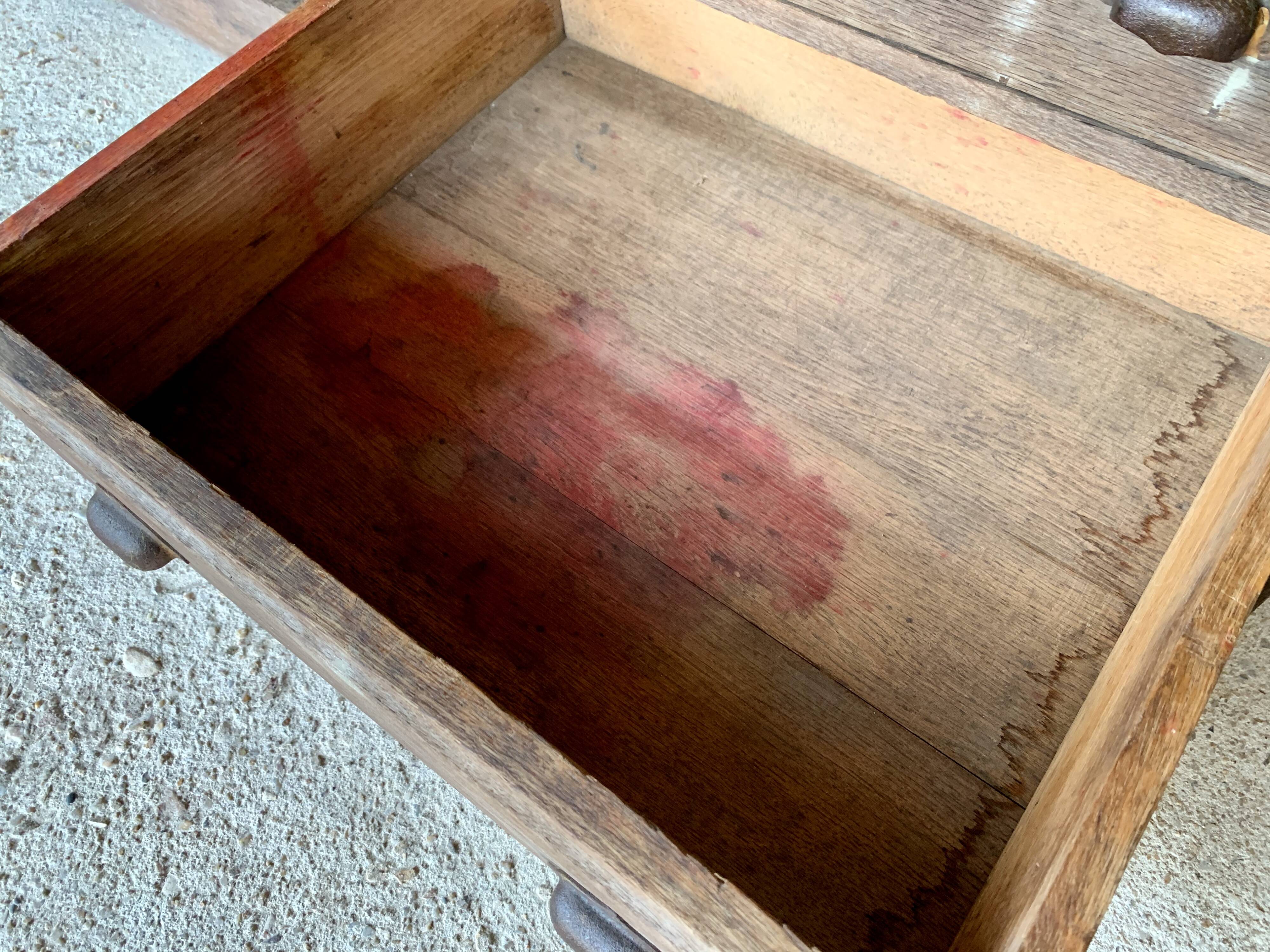 Cabinetmaker's workshop furniture with 12 drawers circa 30's/40's