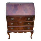 Mahogany-stained beech writing desk with keys H 106 cm