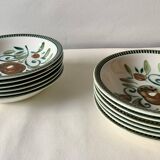 Set of 12 boch la louvière soup plates - argenteuil series