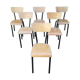 Chaises d'écoliers vintage