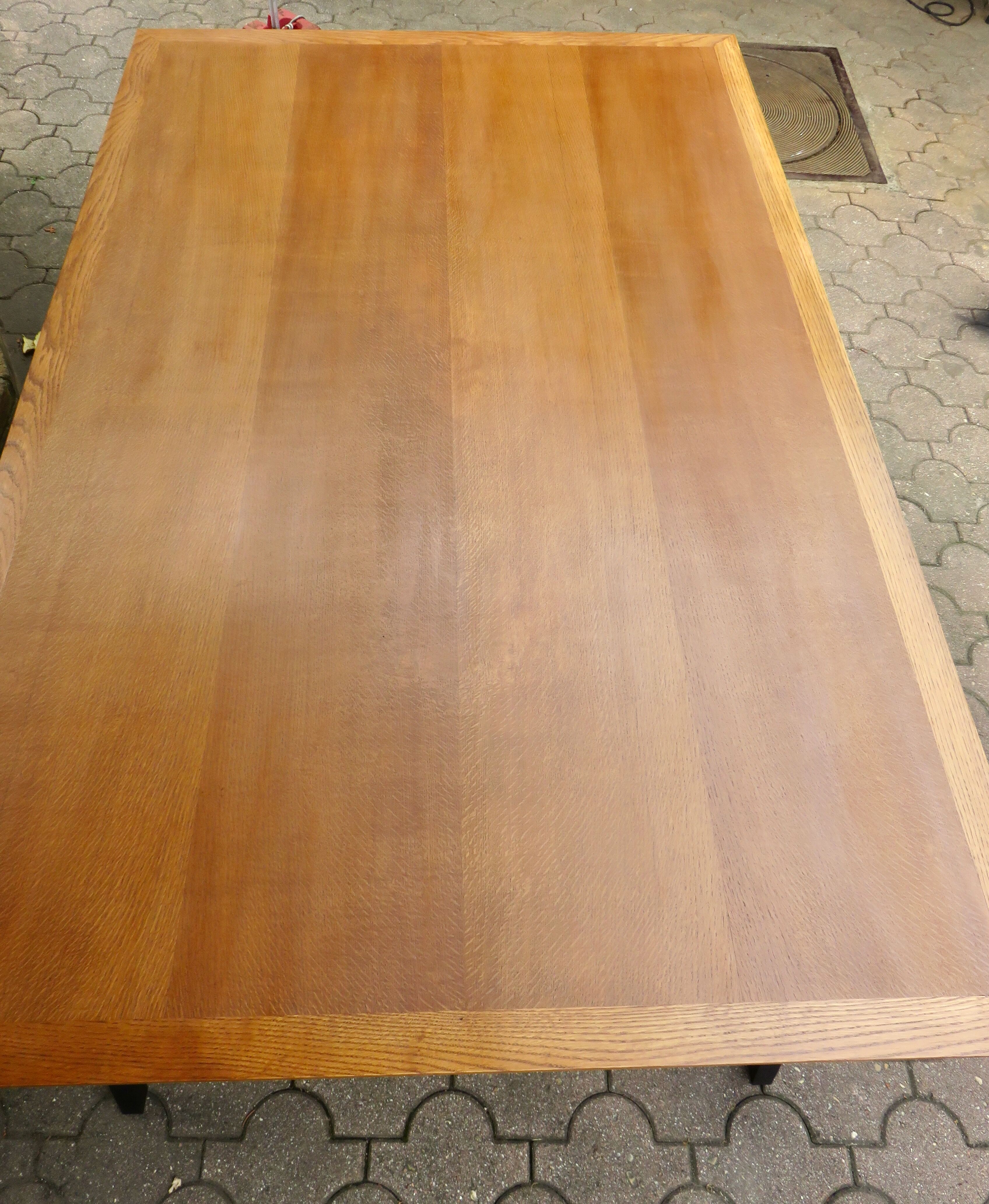 Large table with compass legs. Italian design 1960
