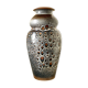 Vase en céramique émaillée marron et noire