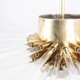 Radiant glass tube chandelier. Contemporary design.