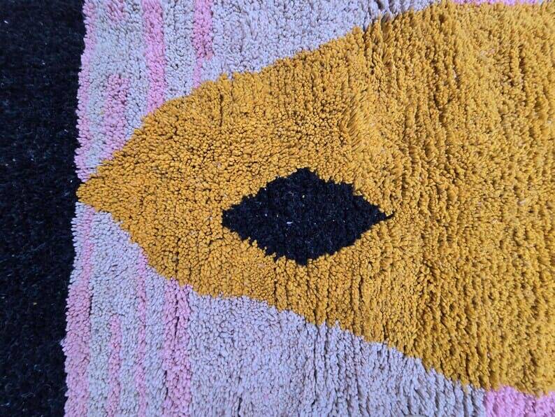 Handmade pure wool rug, size 150 x 250 cm, colorful