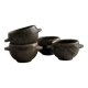 4 stoneware bowls.