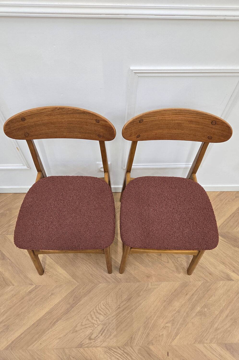 4 Chaises vintage en teck