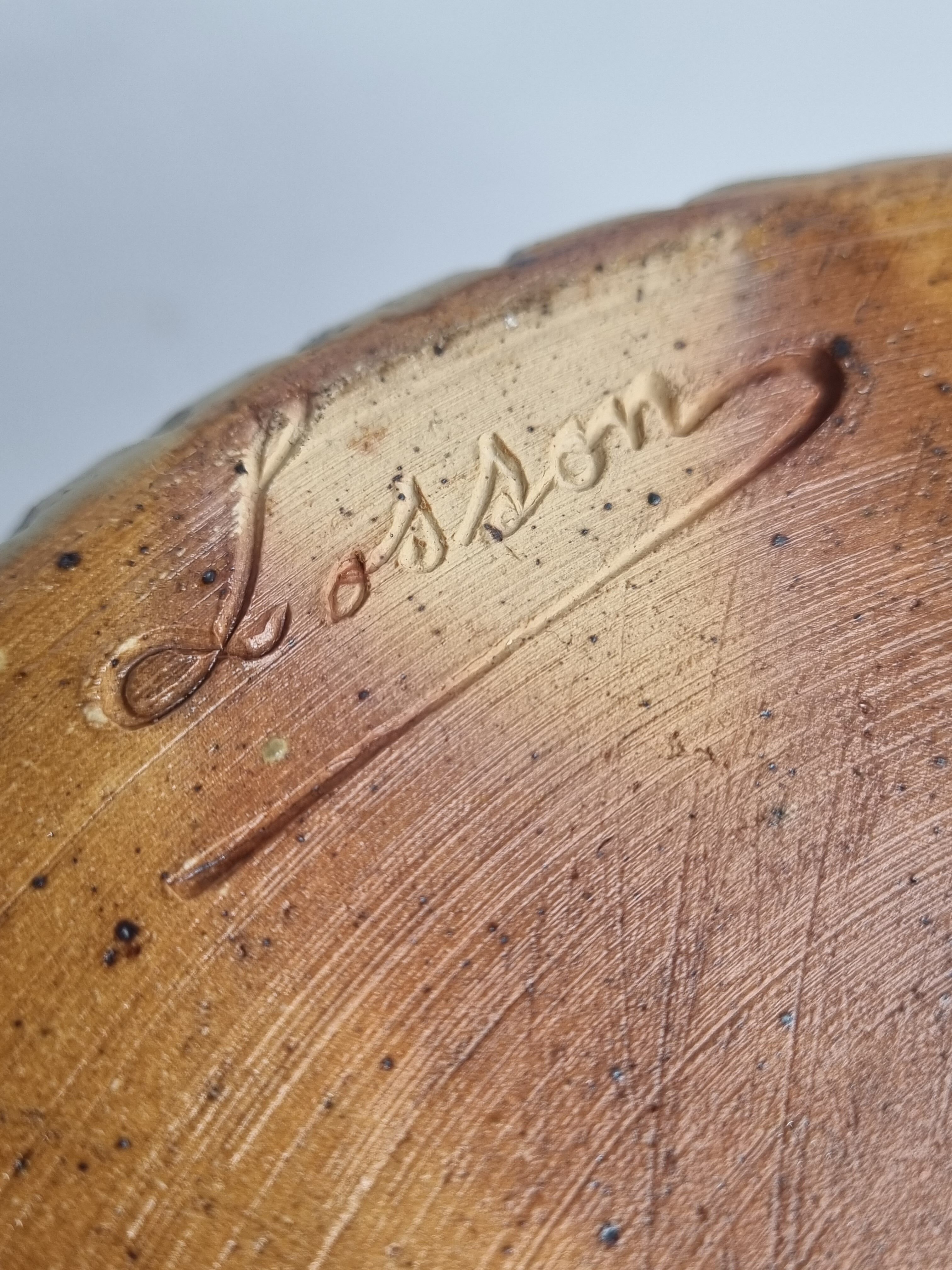 1930 enamel ceramic vase by Losson