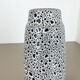 Pottery super white color fat lava multi-color vase scheurich germany wgp, 1970