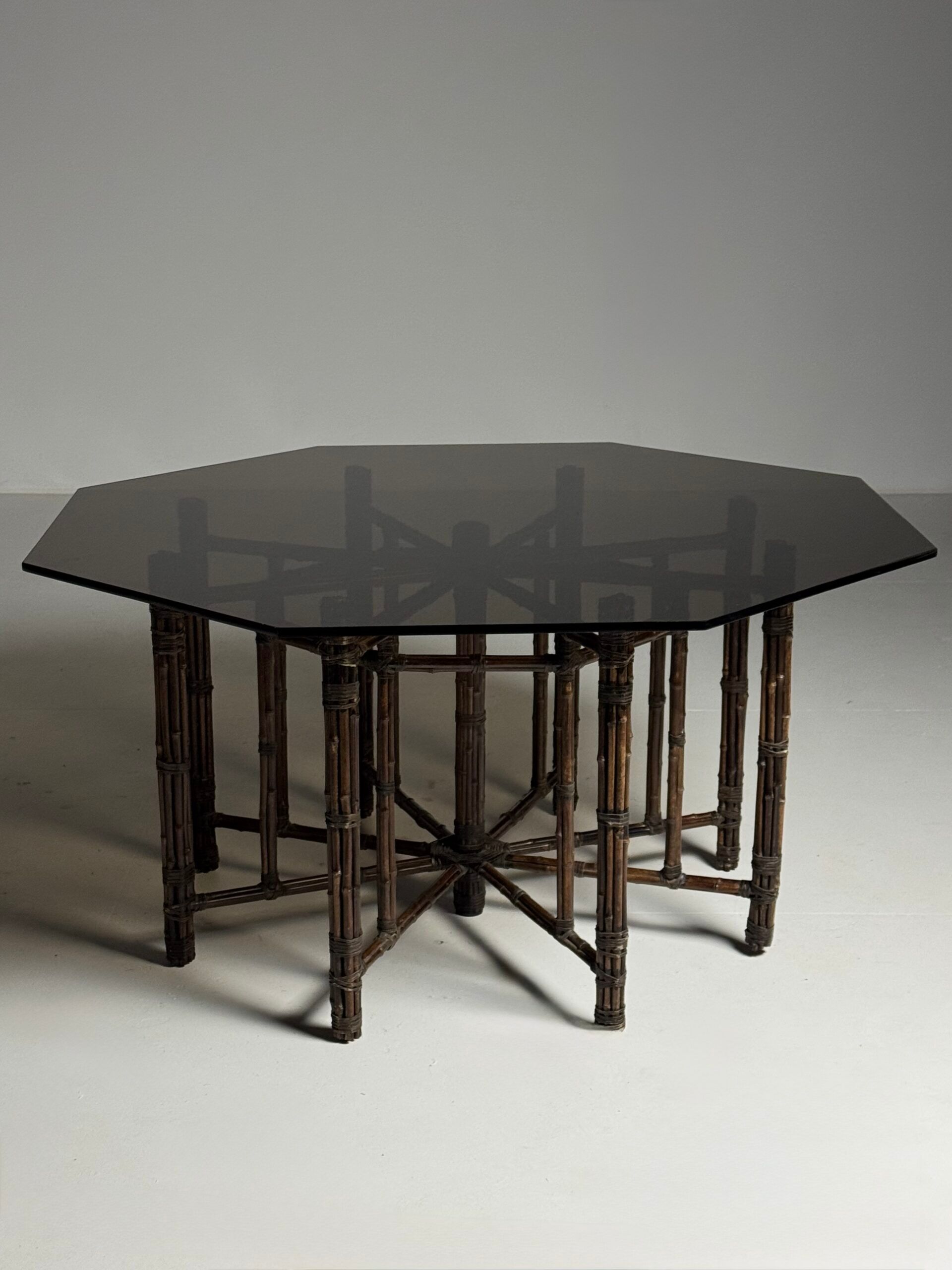 Table basse octogonale en bambou XL