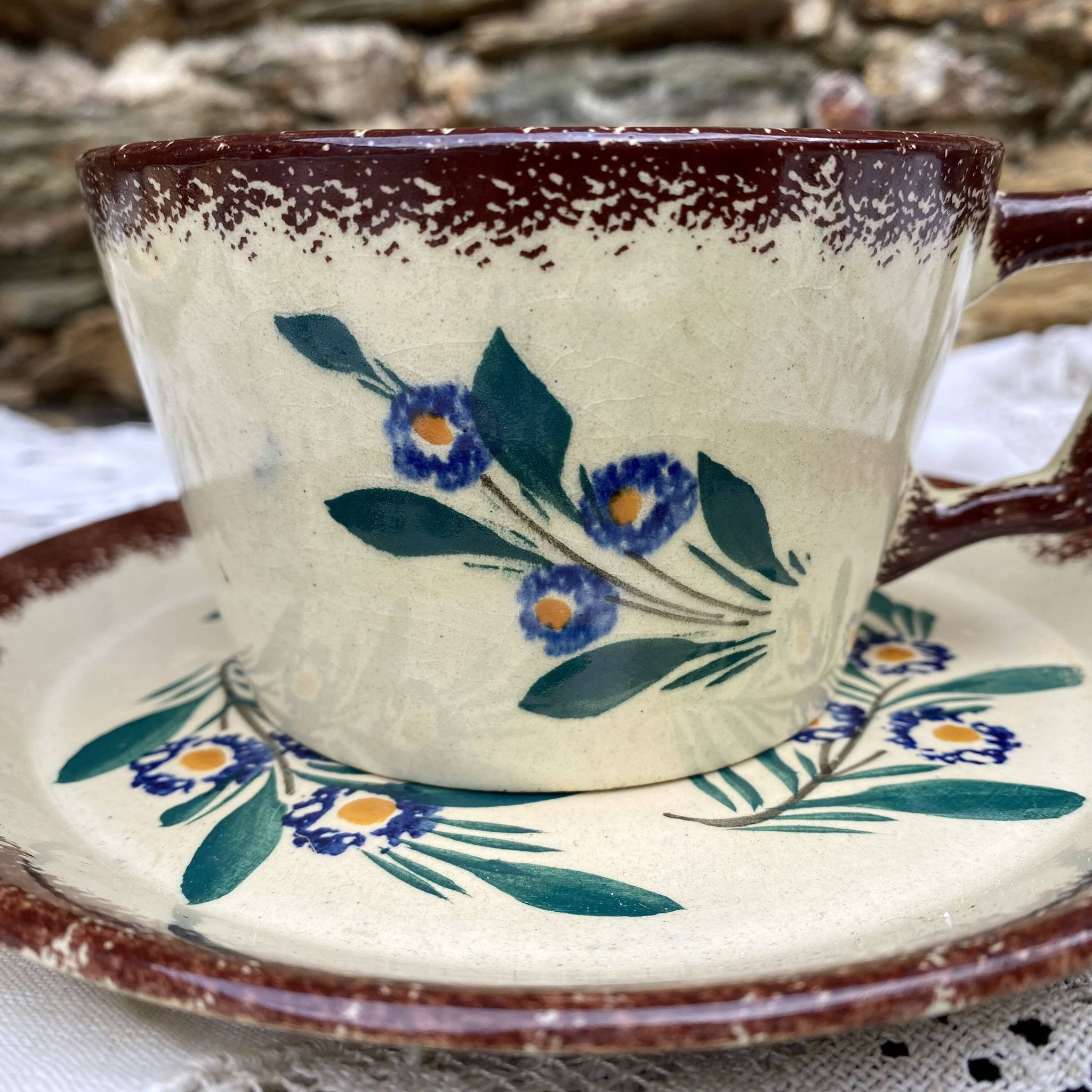 Henriot Quimper teacup and saucer