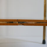 Vintage side table in brown formica