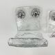Set of Grohe ice glass bathroom set towel hanger, soap tray and plateau