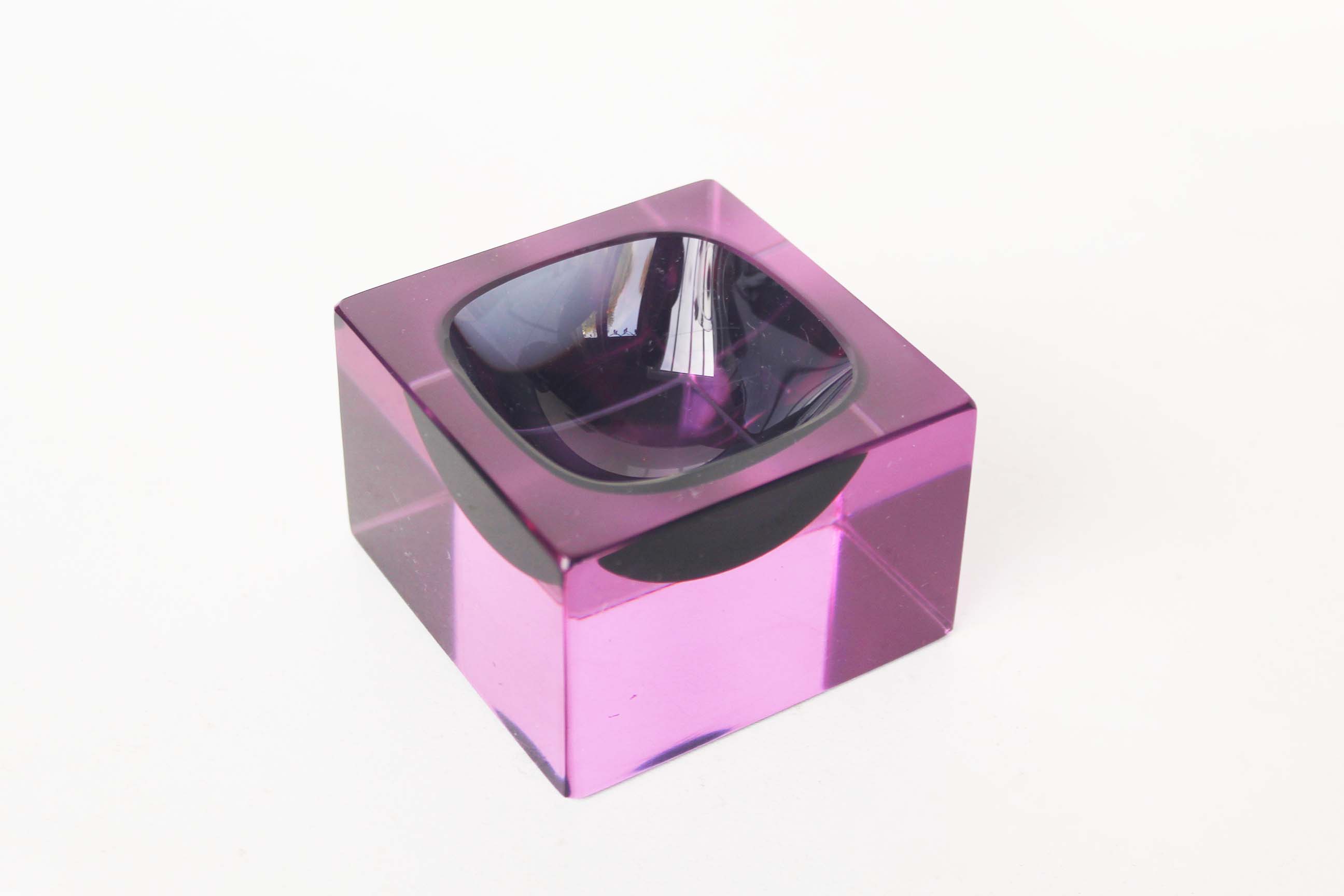 Murano Sommerso Facetted Vase & Bowl set