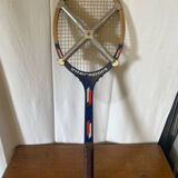 Old tennis racket intersport wood + vintage metal protection
