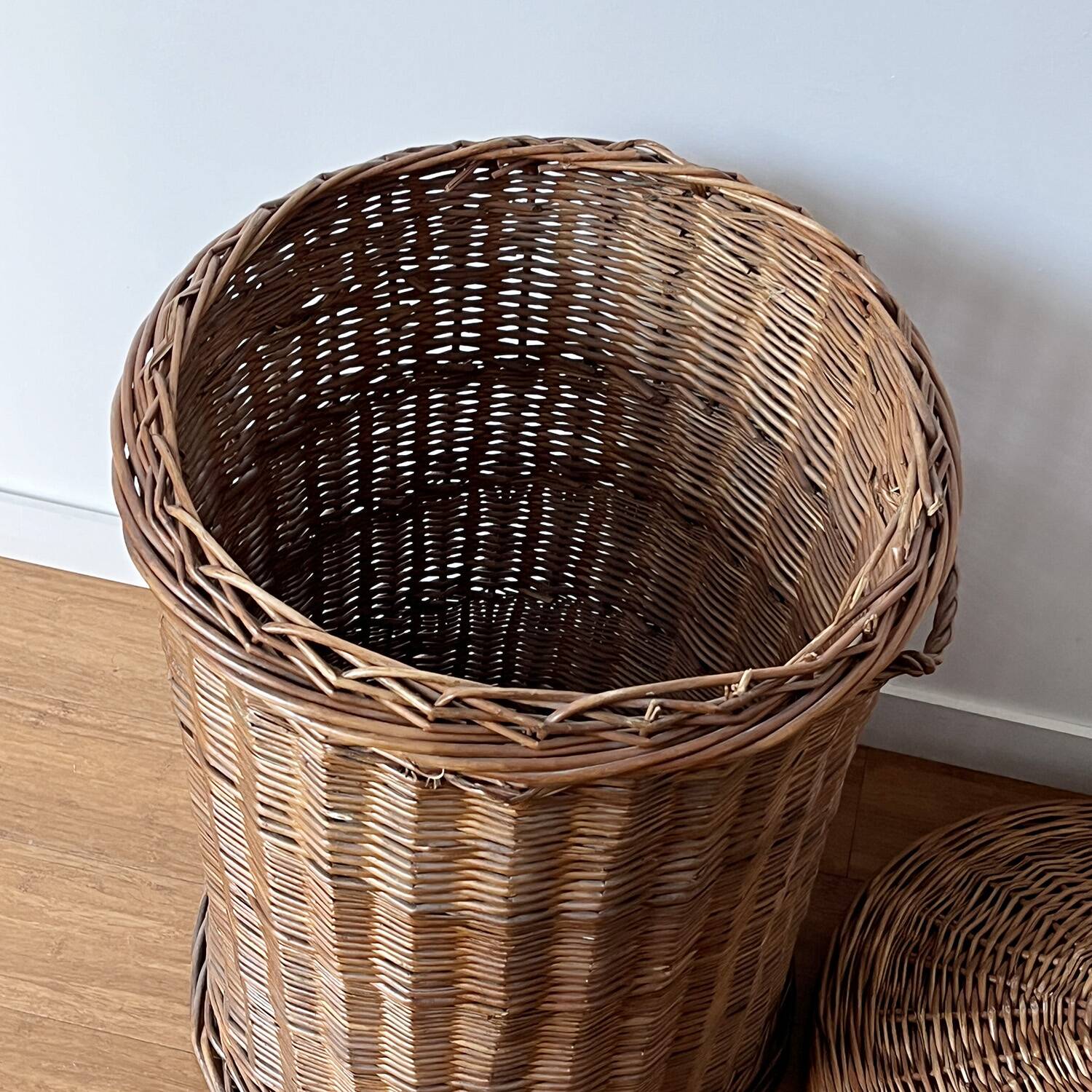 Rattan laundry basket