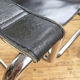 Bauhaus modernist leather chrome armchairs