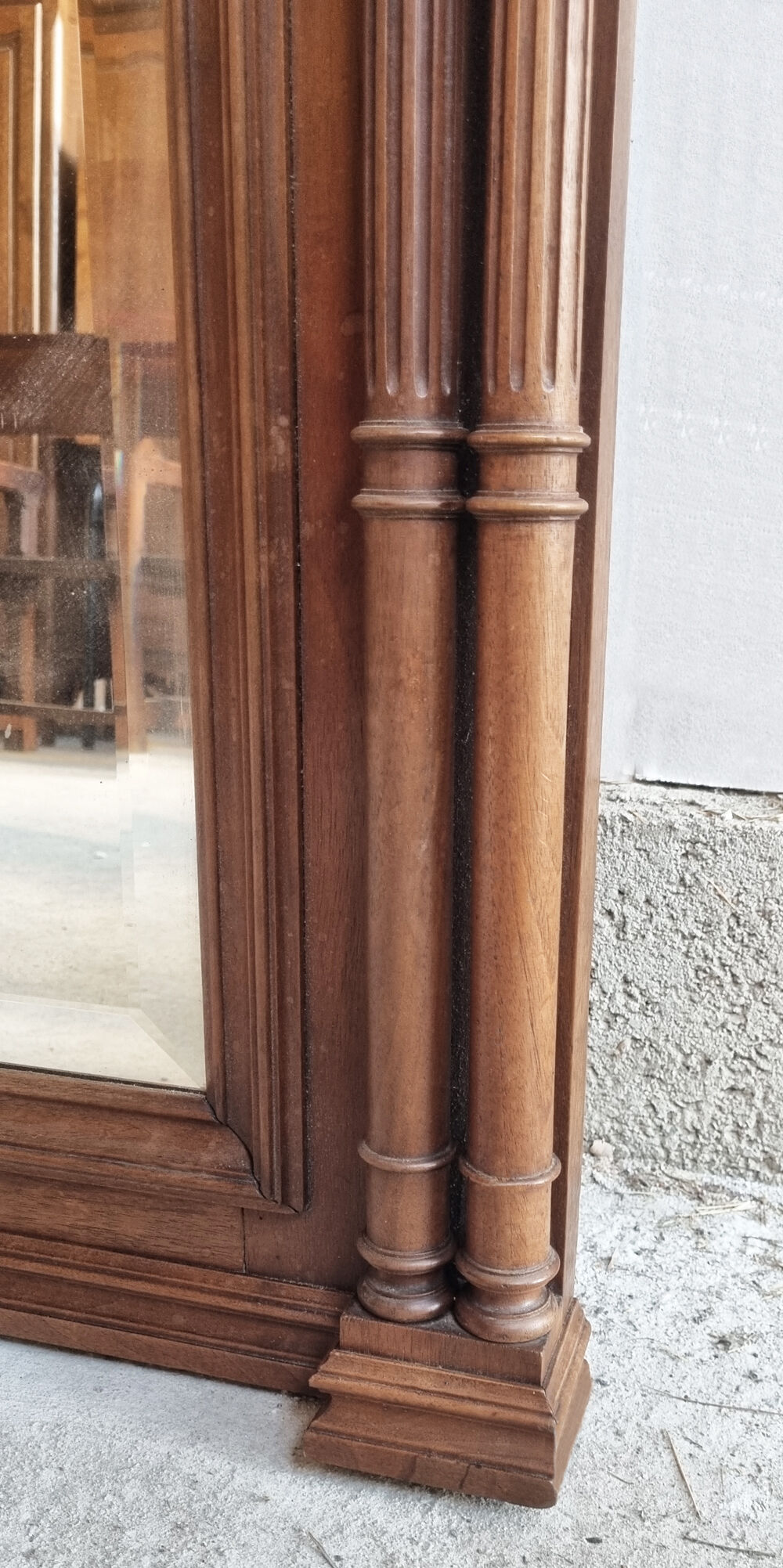 Mirror trumeau, wood, vintage, henri ii