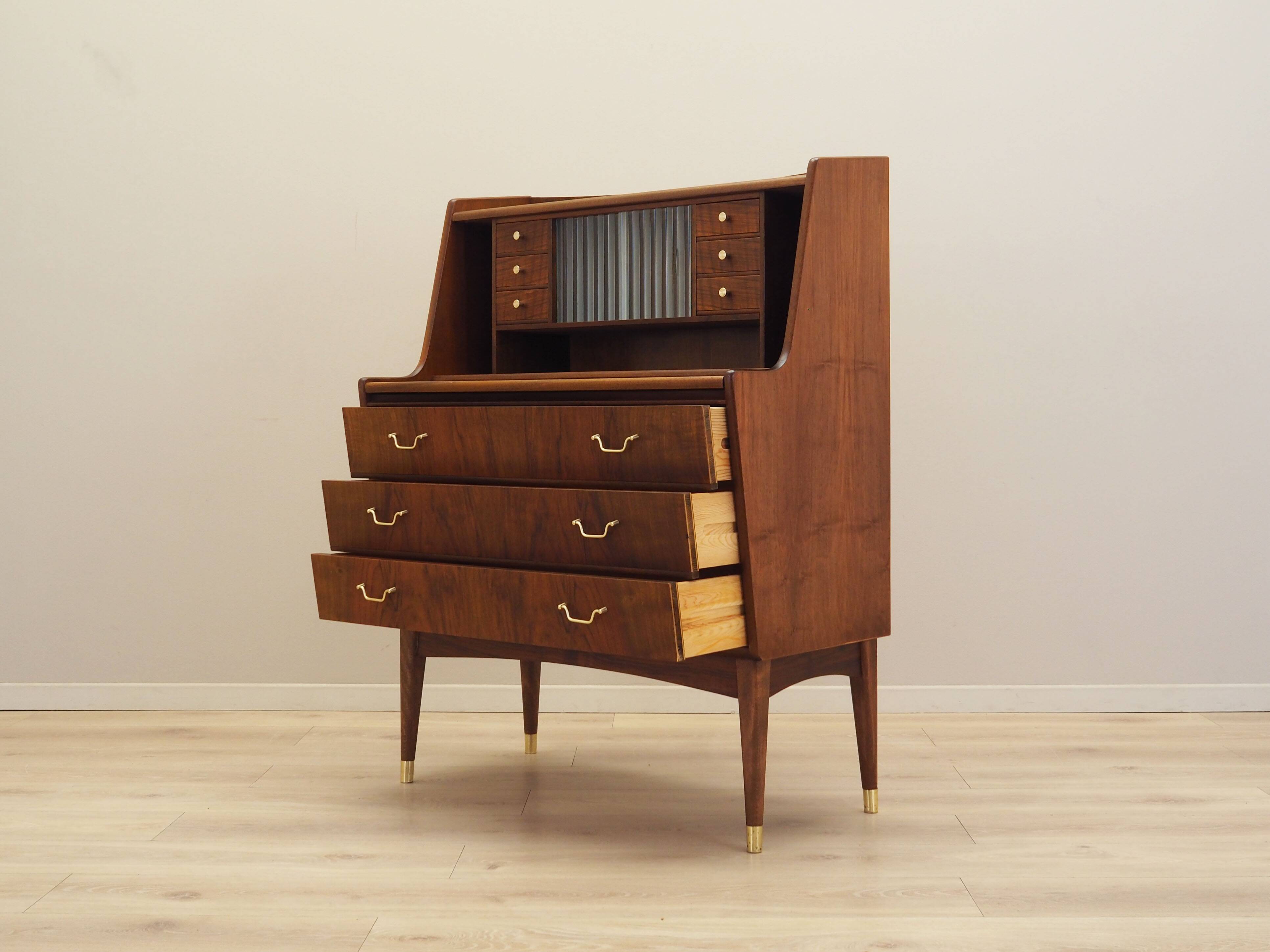 Walnut secretary, Danish design, 1970s, production: Denmark