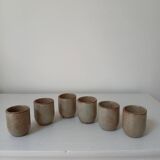 Set of 6 stoneware egg cups