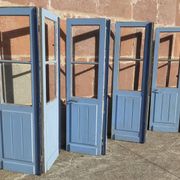 Portes doubles, deux battants, bois massif (Lot de 4)