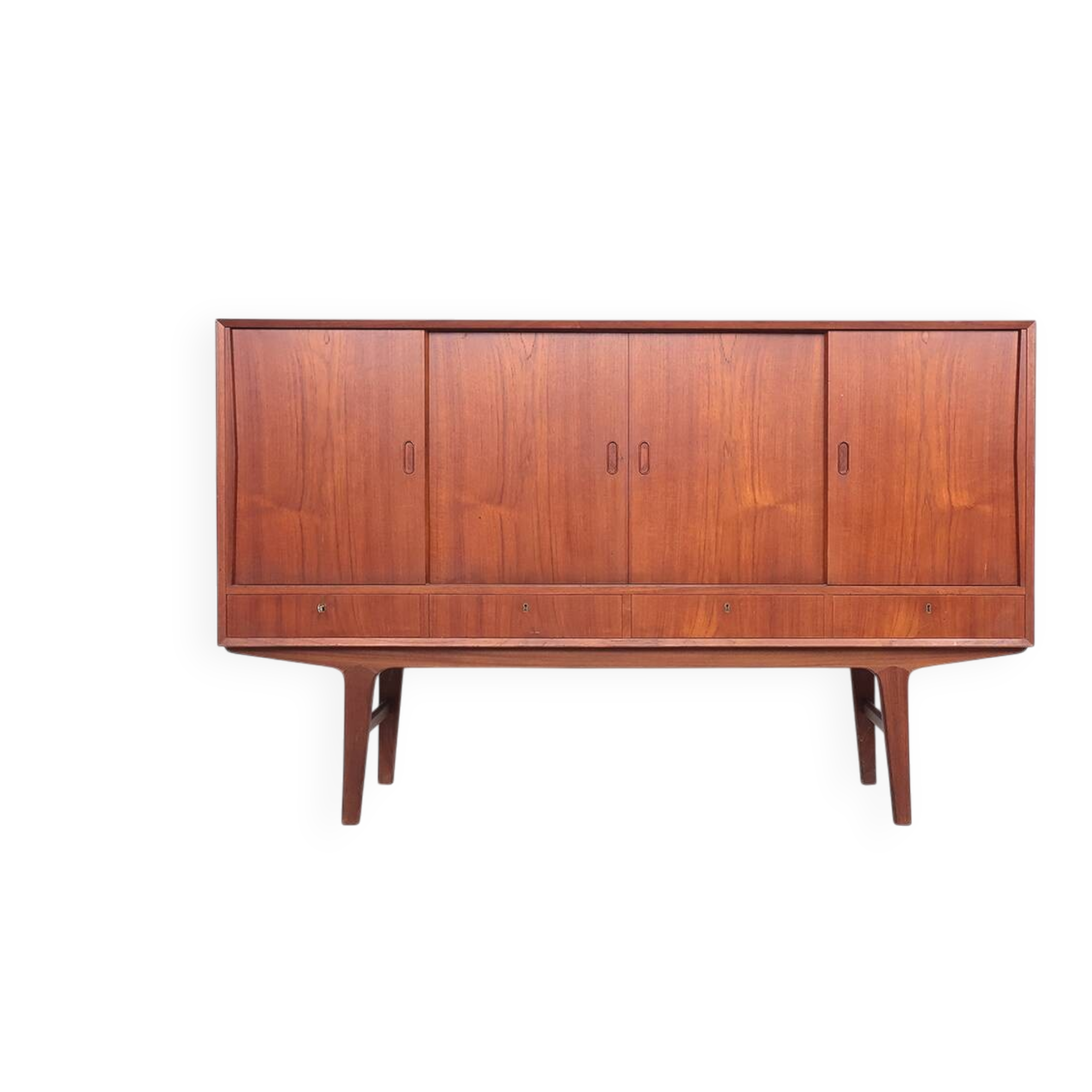 Danish design teak highboard, 1960s