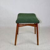 Green boucle Art Deco stool seat - 2 pieces available