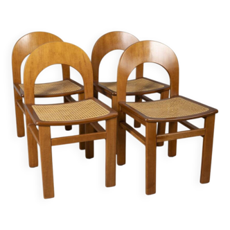 Lot de 4 chaises vintage années 1970 modèle Arcadia design A. Caraceni pour Tagliab