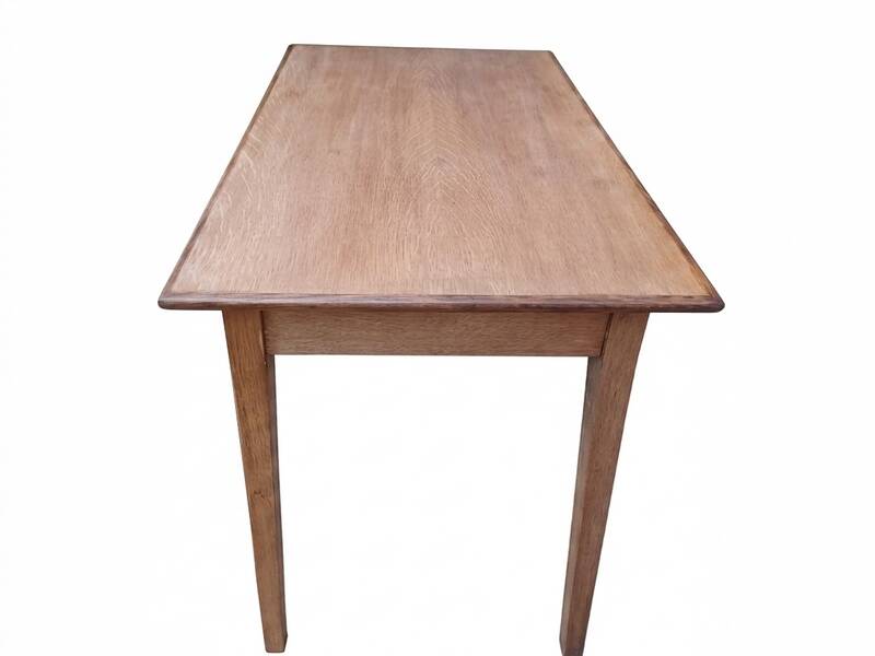 Desk table, kitchen table, vintage 1950s oak side table.