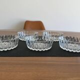 Set of 5 cut crystal ramekins