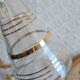Luxhem glass carafe with vintage gold trim