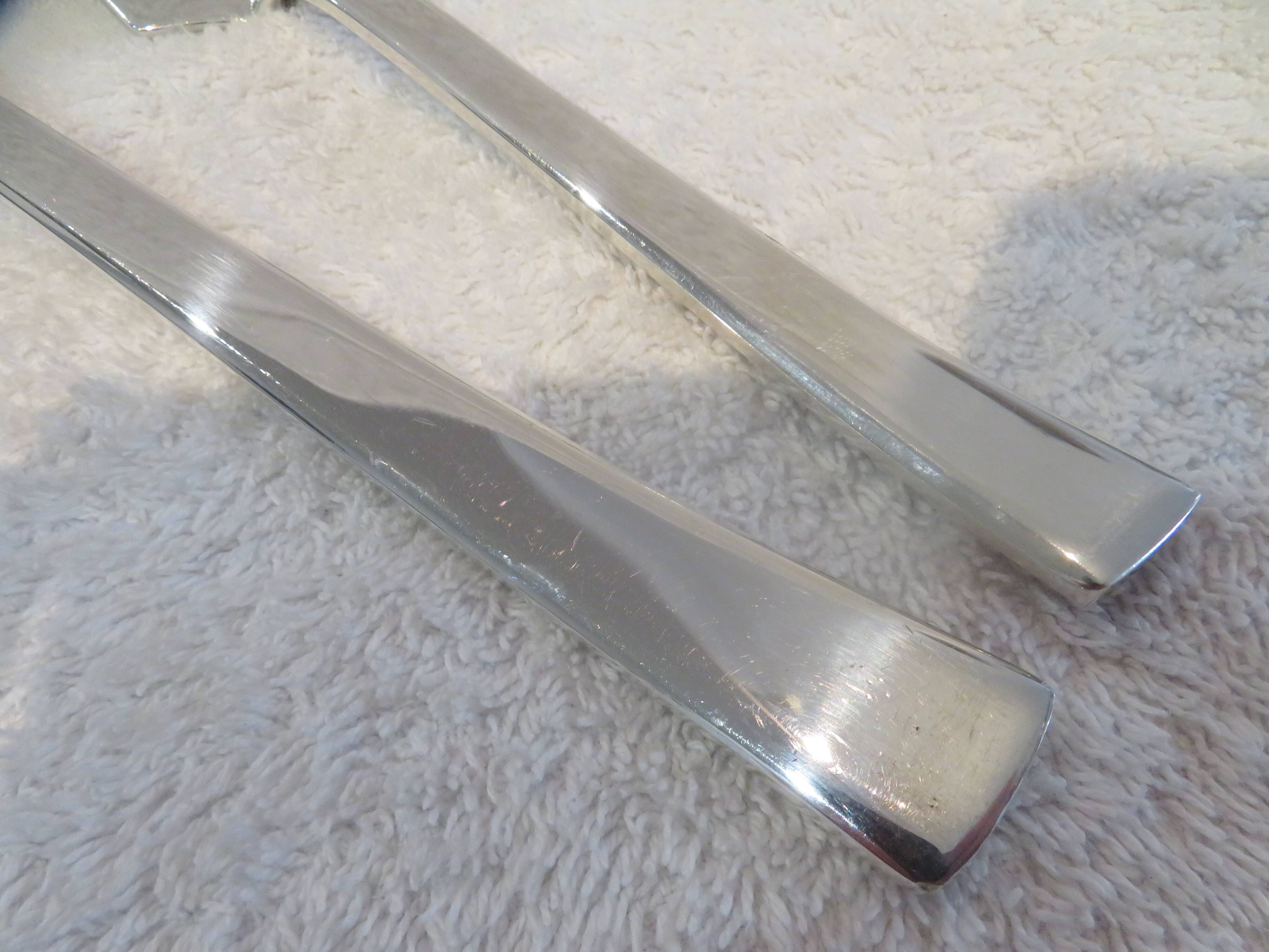 2-piece fish serving set, silver-plated metal, Christofle Concorde goldsmith