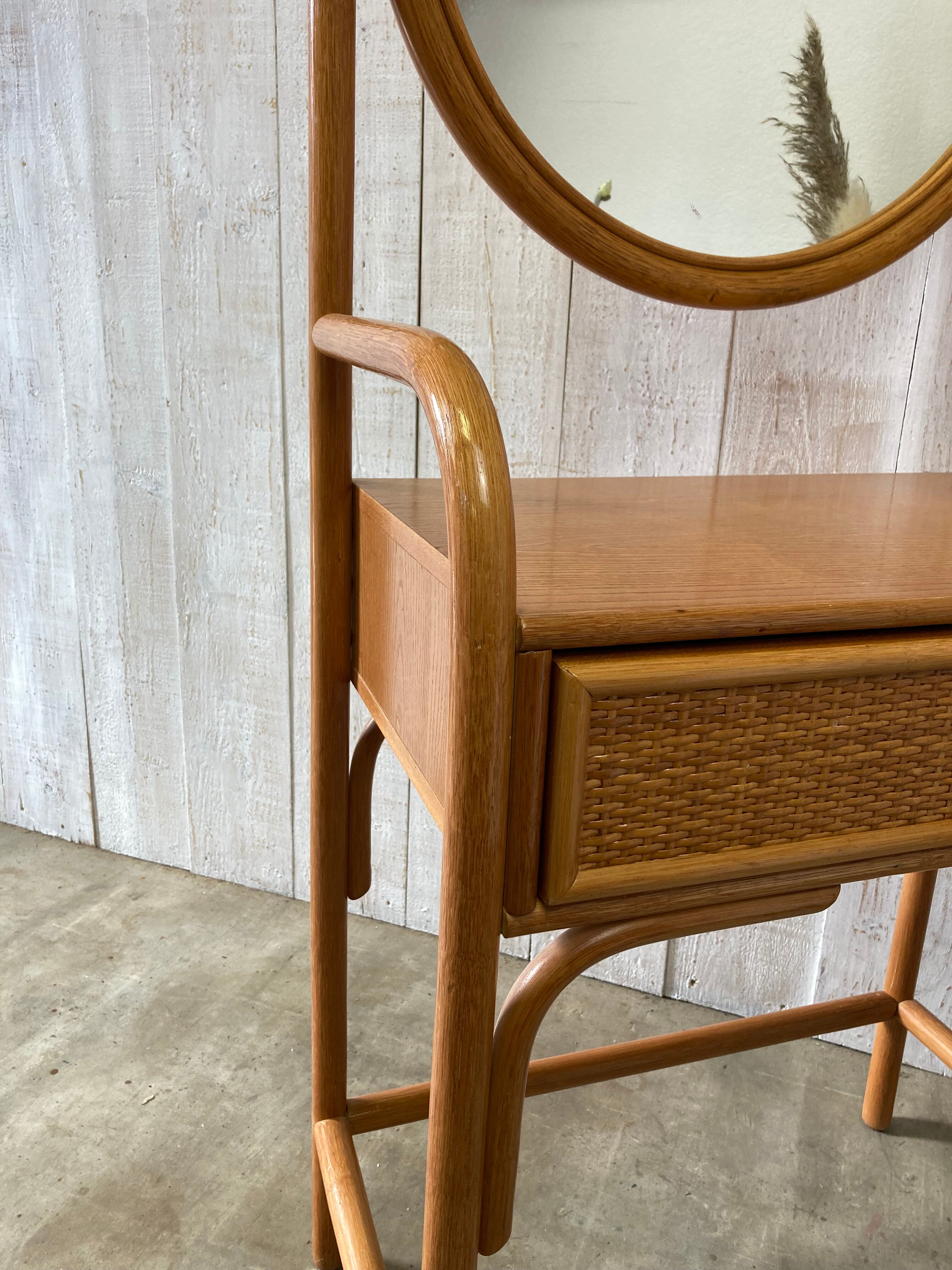 Vintage rattan dressing table